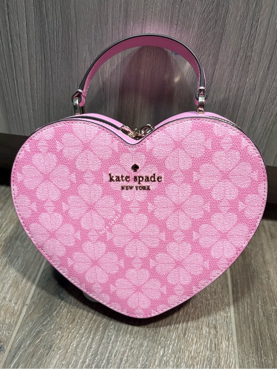 kate spade Handbags - Kate Spade Pink Heart-Shaped Mini Top-Handle Bag